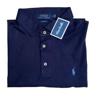 Polo Ralph Lauren Mens Polo Shirt in Navy Blue Size Large NWT